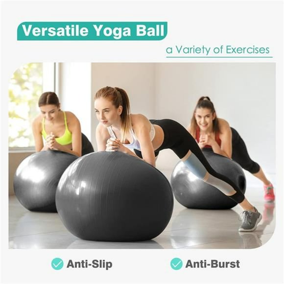 Exercise Ball Yoga Ball - Anti-Burst Workout Ball with Quick Pump - Picture 5 of 7